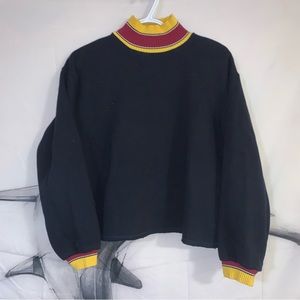 Zara | High Neck Long Sleeve Sweater | Dark Navy Blue